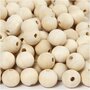 Houten Kraal - Natuurlijke Houten Kralen - Diameter 15mm - DIY Sieraden Maken - Gatgrootte 3mm - Set van 500 Stuks