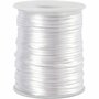Satijnkoord - Satijnen Hobbykoord - Glanzend - Wit - Rond - Decoratie - DIY - Dikte: 2mm - 50 mtr - 1 rol