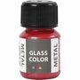 Glas- & Porseleinverf - Metallic Rood - Glaslak & Keramiekverf - Acryl Verf voor Glas, Servies & Aardewerk - Verf Voor Glas - Verf Voor Porselein - 30ml