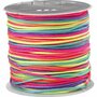 Macramé koord, neon kleuren, dikte 1 mm, 28 m/ 1 rol