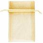 Organza zakjes, goud, afm 7x10 cm, 10 stuk/ 1 doos