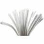 Chenille Draad - Pluche Draad - Pijpenragers - Metaal Draad - Fleecedraad - DIY Draad - Flexibel Decoratief Knutsel Draad - Buigzaam Draad - Wit - Lengte: 30cm - Dikte: 9mm - 25 Stuks