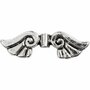 Vleugels, antiek zilver, B: 35 mm, gatgrootte 1,5 mm, 6 stuk/ 1 doos