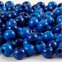 Houten Kralen - Blauw - DIY Sieraden En Knutselprojecten - Gatgrootte 2 mm - Gewicht 15 gr - Circa 80 Stuks - Kralen Voor Sieraden - Creatief Knutselen - Houten Decoratie