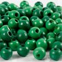 Houten kralen, groen, 80 stuk, d 8 mm, gatgrootte 2 mm, 15 gr/ 1 doos