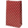 Papieren zakken, rood, wit, trommel, H: 21 cm, afm 6x12 cm, 80 gr, 8 stuk/ 1 doos