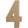 Cijfer 4 - Houten Cijfers - Decoratief Cijfer - Cijfer Voor Hobby - Groot Cijfer 4 - Houten Cijfer Decoratie - Cijfer Voor Knutselen - Houten Tafelcijfers - 20,5cm Hoog - 12cm Breed - 2,5cm Dikte