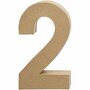 Cijfer 5 Papier-mâché – Hoogte 20,5 cm – DIY Decoratie – Perfect Voor Kinderkamers – Makkelijk te Verven