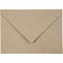 Gerecyclede Envelop - Naturel Papieren Enveloppen - 11,5x16cm - Milieuvriendelijk - 120 Gram - Set van 50 Stuks