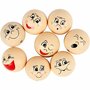 Houten Hoofden Licht Beige - DIY Knutselmateriaal - 30 mm Diameter - Houten Ballen - 16 Stuks