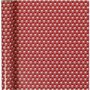 Inpakpapier, rood, wit, trommel, B: 70 cm, 80 gr, 4 m/ 1 rol