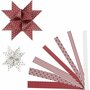 Vlechtstroken - DIY Stervouwen - Diverse Kleuren - Voor Papieren Decoraties En Creatief Werk - Afmetingen: 44+78 cm x 6,5+11,5 cm x 15+25 mm - Set van 60 Stroken