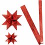 Vlechtstroken - Rood DIY Knutselstroken - Sterren Vouwen Papier - Knutselpakket - DIY Papierstroken - Creatief Handwerk - Formaat 44+78 cm - Inhoud