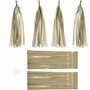 Tassels, goud, afm 12x35 cm, 14 gr, 12 stuk/ 1 doos