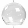 Glas - Met Ophanglus - Home Decoratie - Belvormig - Transparant - Dia: 8 cm, Gatgrootte 5 cm - Creotime - 4 stuks