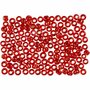 Rocailles, rood metallic, d 3 mm, afm 8/0 , gatgrootte 0,6-1,0 mm, 500 gr/ 1 doos