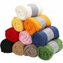 Set van 10 Fleece Stoffen - 125x150 cm, Assorti Kleuren, Anti-Pilling Afwerking