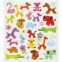 Stickers Ballon Dieren - Stickervel Met Dieren En Ballonnen - Zelfklevende Decoratie Stickers Voor Kaarten, Scrapbooking & Kinderfeestjes - 15x16,5 cm - 1 Vel