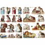 Vintage Plaatjes - Katten Thema - Pozie Album Plaatjes - DIY Knipplaatjes Voor Scrapbooking & Kaarten Maken - Nostalgische Motieven - 16,5x23,5 cm - Set van 2 Vellen