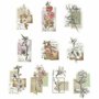 Masking Tape Stickers - Washi Tape Stickers - Flora Design - Natuurlijke Botanische Stickers - Scrapbooking & Bullet Journal - Zelfklevende Decoratieve Tape Stickers - Afm 30-43 mm - 30 Stuks