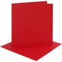 Kaarten En Enveloppen - Kaartenset - DIY - Kaarten Maken - Rood - Kaart: 15,2x15,2 cm 230 Gram - Envelop: 16x16 cm 120 Gram - 4 Sets