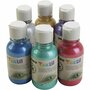Textielverf Verschillende Metallic Kleuren – Kledingverf – Textiel Kleurstof – Stoffenverf – Kindvriendelijke Huidveilige Textielverf - Kledingverf - Verf Voor Kleding - PRIMO - 6 x 125 ml