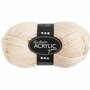Acrylgaren - Fantasia Garen - Licht Beige Garen - Breigaren - Haakgaren - Handwerk Garen - Knutselgaren - Hoge kwaliteit 3-draads 100% acryl garen - Naald nr. 4,5 / 5 - 80 Mtr - 50 Gram - 1 Bol