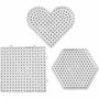 Onderplaat, helder, harten, zeshoeken, vierkanten, afm 15x15-17,5x17,5 cm, JUMBO, 6 stuk/ 1 doos