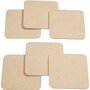 Onderzetters - Vierkant - MDF Hout - Bruin - Afm 10x10cm - Dikte: 3mm - 6 stuks