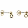 Oorsteker - Vergulde Oorsteker Voor Sieraden Maken - DIY Sieraden Accessoires - Oorbel Onderdeel - Hobby Sieraden - Lengte 15 mm - Diameter 3,8 mm - Gatgrootte 0,8 mm - Set van 10 Stuks