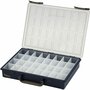 Opslag Box Met 32 Vakken - H: 5,7 cm x 33,8x26,1 cm - 1 Stuk - Handige Organizer Voor Kralen, Schroeven, Knopen & Sieradenaccessoires - Compact & Stapelbaar Ontwerp - Kunststof Transparant
