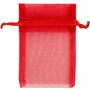 Organza Zakjes - Rode Lichte Geschenkzakjes - Perfect Voor Cadeauverpakkingen, Bruiloften & Sieraden - DIY Luxe Opbergzakjes Voor Kleine Geschenken - Hoogwaardige Kwaliteit - Afmetingen 7x10 cm - Set 