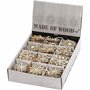 Houten Ornamenten - Laser Gesneden - d: 7 cm - Dikte 0,3 mm - 200 Stuks - Lichtgewicht Houten Decoraties Voor Kerst, Pasen & Feestelijke DIY Projecten - Met Ophangkoord - Naturel Hout