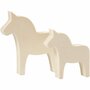 Paard - Decoratief Paard - DIY Creatieve Decoratie - Hobby Paardjes Voor Decoratie - Hoogte 8+10cm - Breedte 7+9,5cm - Dikte 1,8cm - Set Van 2