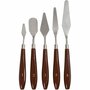 Paletmessen set, L: 17-23 cm, B: 1,5-2,5 cm, 5 stuk