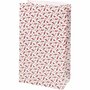 Papieren zakken, rood, wit, trompet, H: 21 cm, afm 6x12 cm, 80 gr, 8 stuk