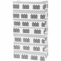 Papieren zakken, zwart, wit, H: 21 cm, afm 6x12 cm, 80 gr, 10 stuk