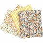 Patchwork Stof - Geel - Fat Quarter Katoen - 45x55 cm - 100 gr - 4 Stuks - Gecertificeerd Kwaliteitsstof Voor Naaiprojecten, Quilten & DIY Stoffen Creaties