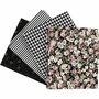 Patchwork Stof - Zwart - 100% Katoen - 45x55 cm - 100 gr - 4 Stuks - Premium Quilt Stof Voor Naaiprojecten, Patchwork & Hobby Creaties