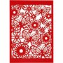 Patroonkarton - Rood - 10,5x15 cm - 200 grams 10 vellen