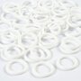 Witte Ringen - Plastic Ringetjes - Decoratie Ringen - 15 mm Ringen - 2 mm Dikte - 50 Stuks