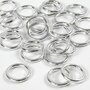 Plastic Ring - Zilver - 15 mm - Set Van 25 - Multifunctionele Decoratieve Ringen Voor Handwerk & Knutselprojecten