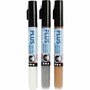 Acrylstift Set Goud, Zilver, Off-white - Acrylmarkers - Verfstiften - Multi Stiften - Waterbasis Tekenstiften - Voor Decoratie & DIY Kunstwerken - Lijndikte 1-2mm - Plus Color - 3 stuks - 14,5 cm