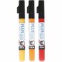 Acrylstift Set Oranje, Dieprood, Geel - Acrylmarker - Verfstift - Multi Stift - Waterbasis Tekenstift - Stift Steen Papier Canvas Glas Porselein Plastic Hout Karton Metaal - Pumpkin, Crimson Red - Lij