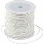 Polyester Koord - Wit Polyester Draad - Hobby Koord En Draad - Sieraden Maken - DIY Koord - Macramé Koord - Knutsel Koord - Koord Voor Handwerk - Dikte 1mm - 50 Meter