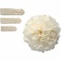 Pompons - Off-White - Feestelijke Decoratie Pompons - DIY Pompon Set - Feestversiering Voor Creatieve Projecten - Grote Wollige Decoratiebollen - Decoratieve Pompons Voor Feestjes - 20+24+30 cm