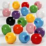 Plastic Kralen - Hobbykralen - DIY Pony Kralen - Diverse Kleuren Voor Sieraden - Diameter 10mm - Gatgrootte 4,5mm - Gewicht 75gr - Inhoud 110ml - 1 Set