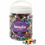 Pony Kralen - Grote Rijgkralen - 8mm Knutselkralen - DIY Sieraden & Kindervriendelijk Rijgplezier - Diverse Metallic Kleuren - Groot Gat Voor Makkelijk Rijgen - 415 gr - 700ml