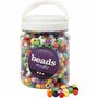 Pony Kralen - Populaire Knutselkralen - 10mm Ronde Kunststof Kralen - Ideaal Voor DIY Armbanden & Kettingen - Groot Gat Voor Makkelijk Rijgen - Verschillende Kleuren - 430 gr - 700ml