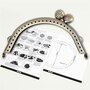 Portemonnee Gesp - DIY Sieraden - Geborsteld Messing - 8 cm Gesp Kit - Inclusief Patroon en Instructie